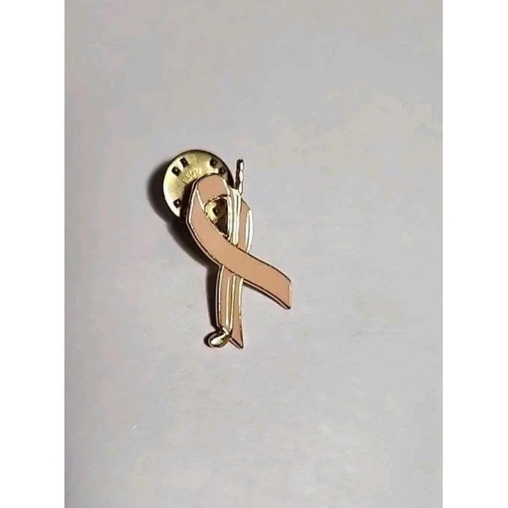 Breast CANCER Awareness GOLF Club Enamel Lapel Pin Support PINK Tie Tack Women